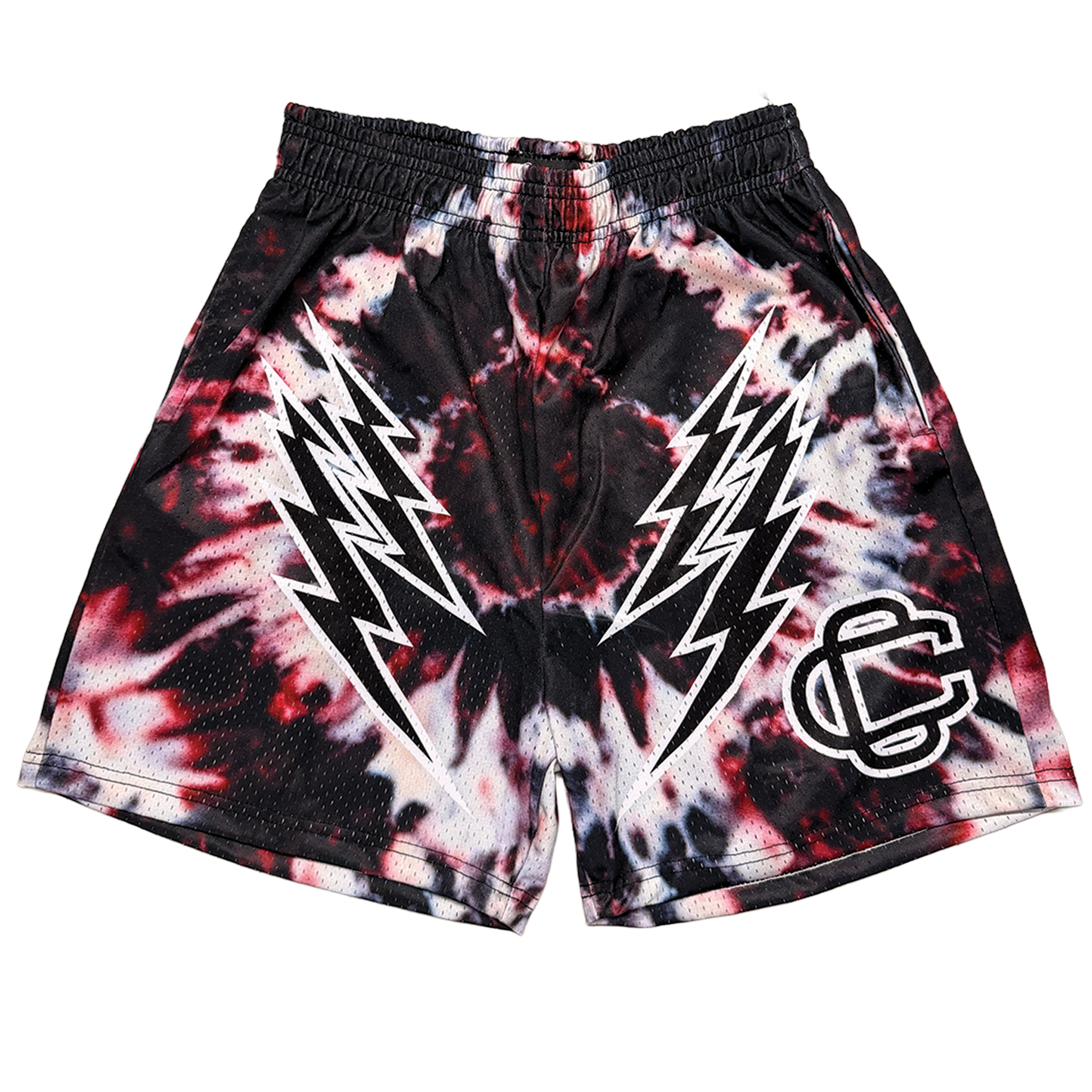 Corrupted Creative ‘Dark Matter Tie Dye’ Satin Mesh Shorts