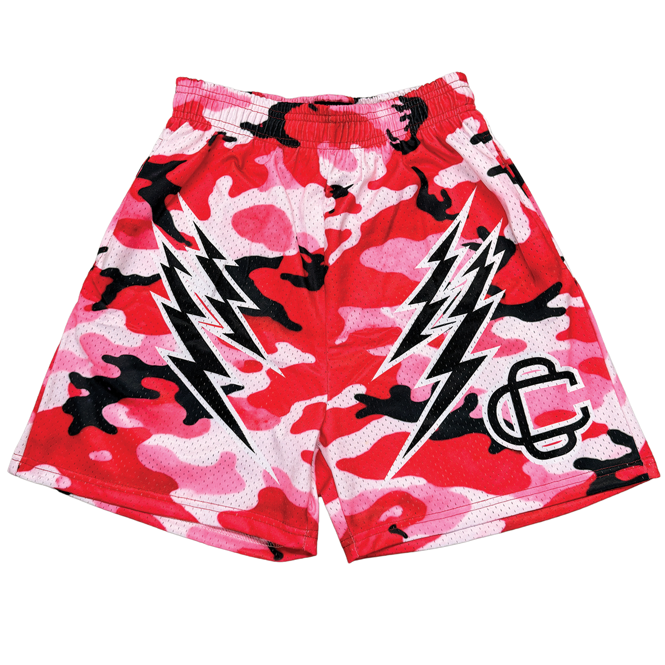 Corrupted Creative ‘Pink Pulse Camo’ Satin Mesh Shorts