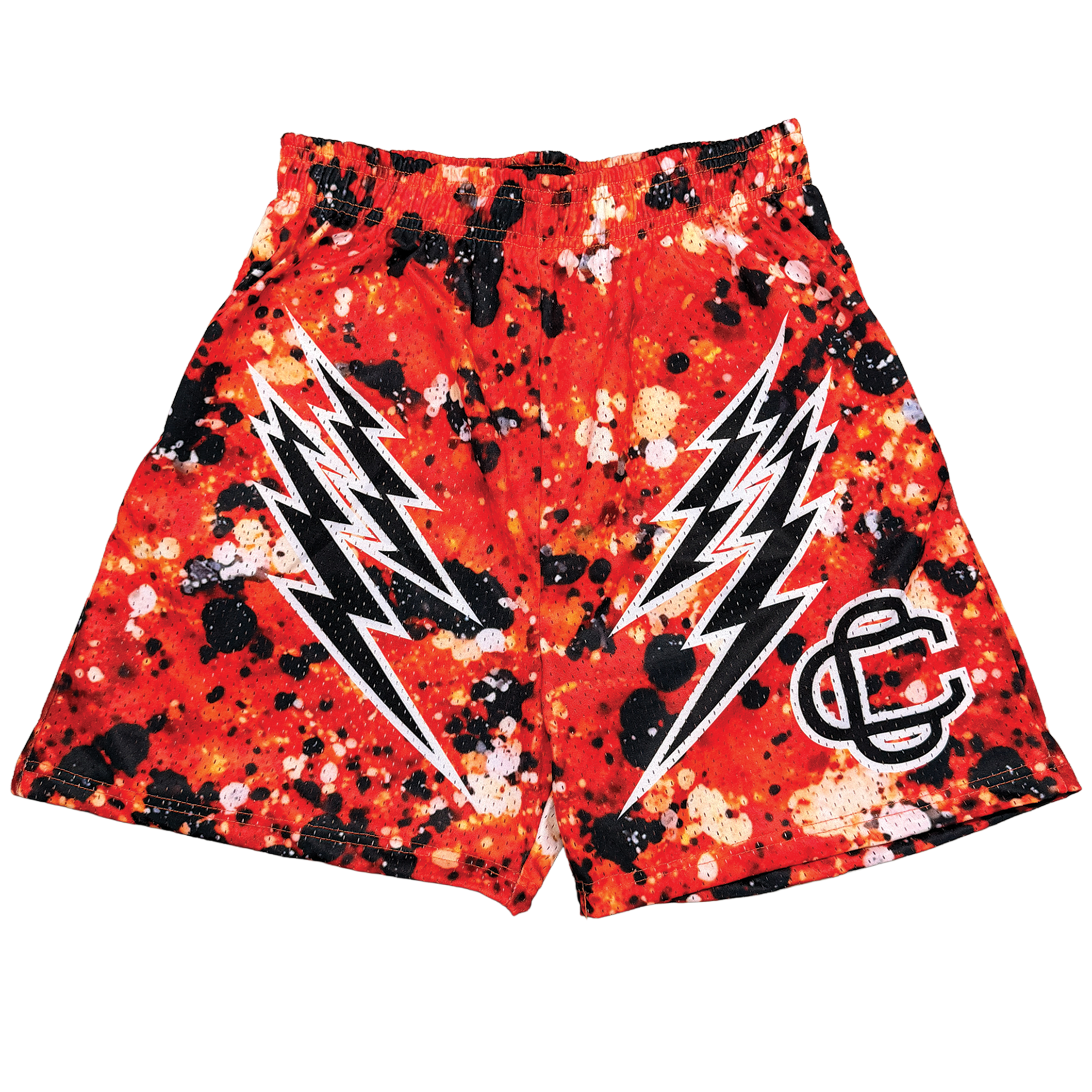 Corrupted Creative ‘Firestorm’ Satin Mesh Shorts