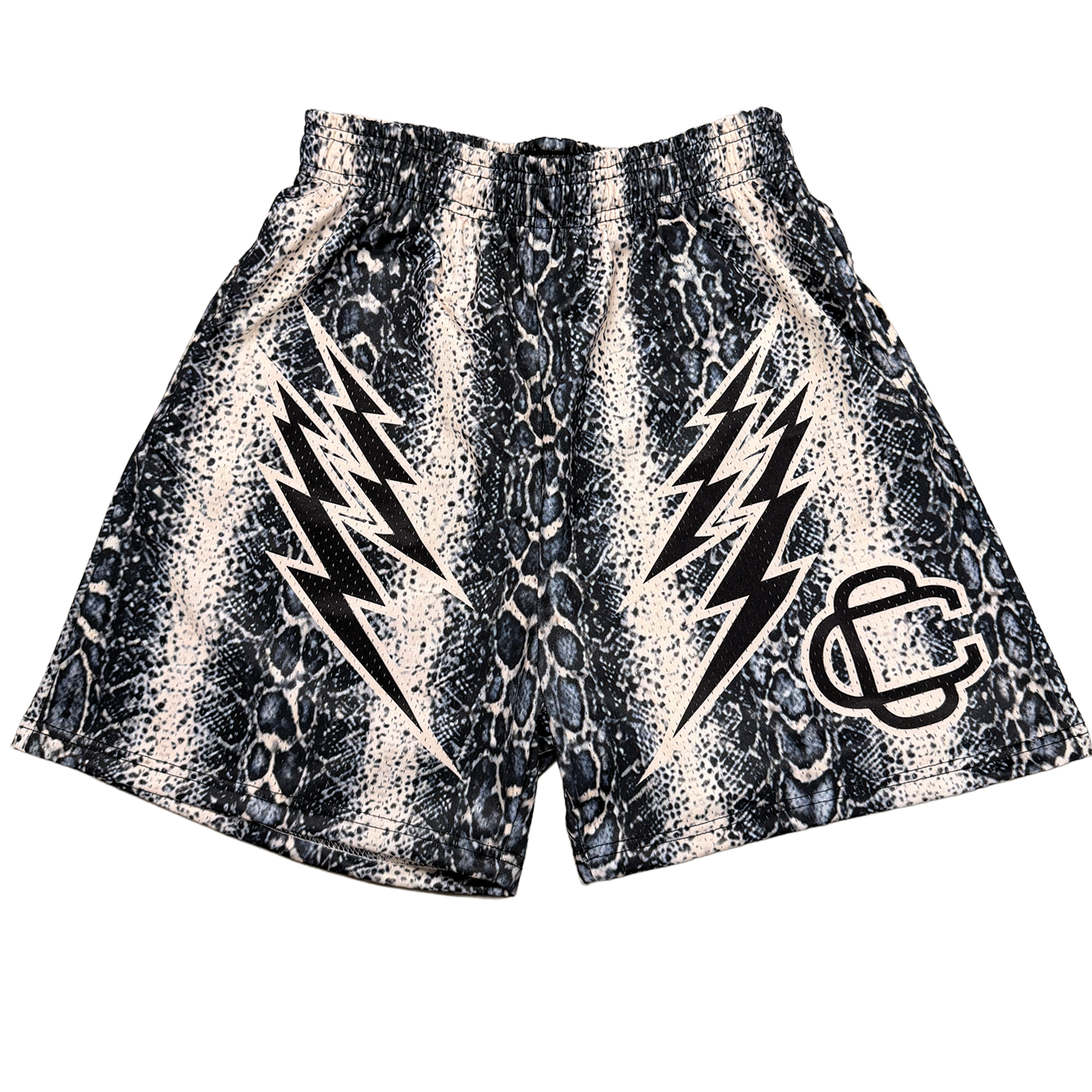 Corrupted Creative ‘Viper Snakeskin’ Satin Mesh Shorts