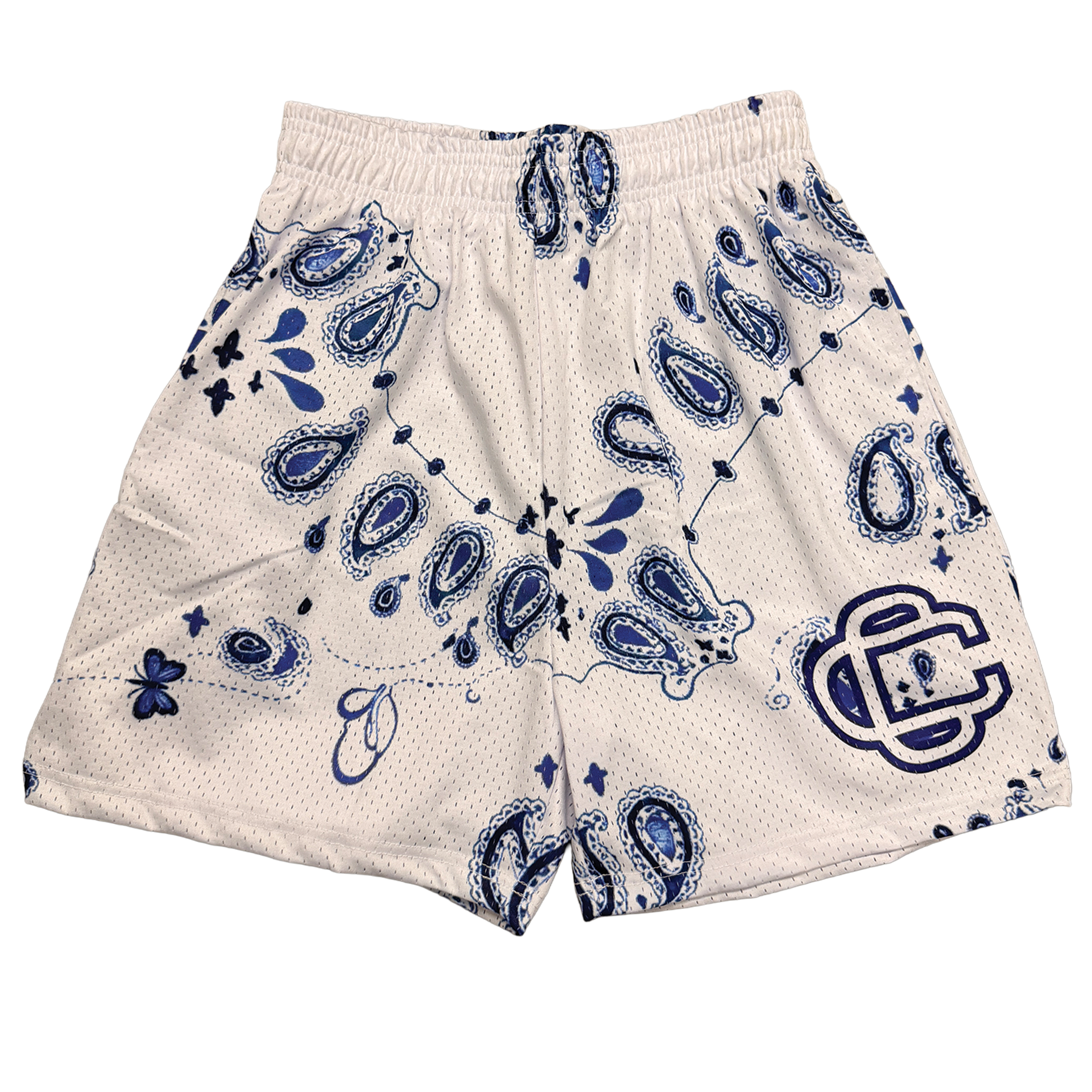 Corrupted Creative ‘Porcelain Paisley’ Satin Mesh Shorts